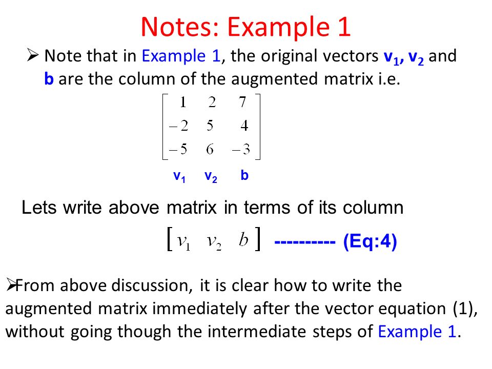 Write a matrix vectorform